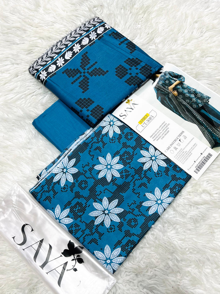 3 Piece Printed Lawn