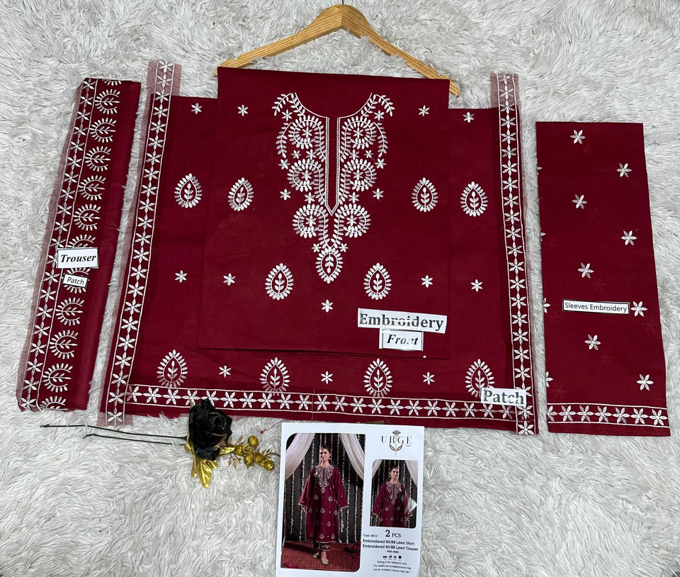 EMBROIDERED 2 PIECE LAWN 6012