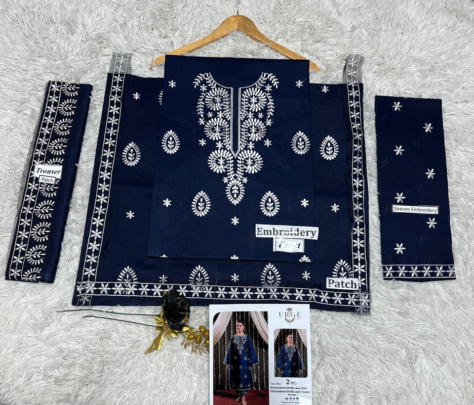 EMBROIDERED 2 PIECE LAWN 6012