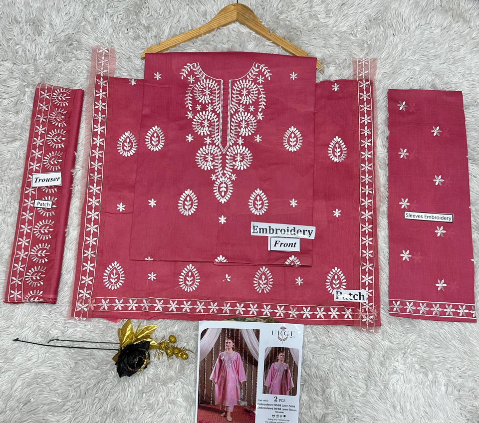 EMBROIDERED 2 PIECE LAWN 6012