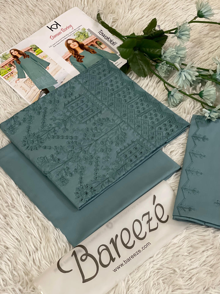 2 PIECE EMBROIDERED LAWN BAREEZE