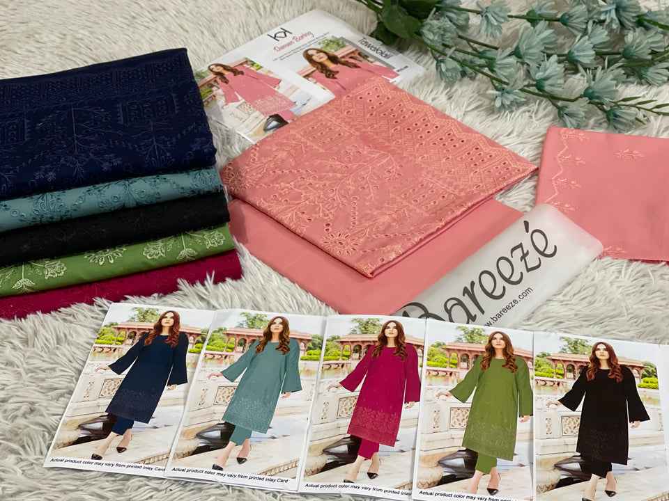 2 PIECE EMBROIDERED LAWN BAREEZE