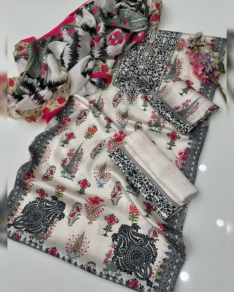 silk 3 piece exclusive wear