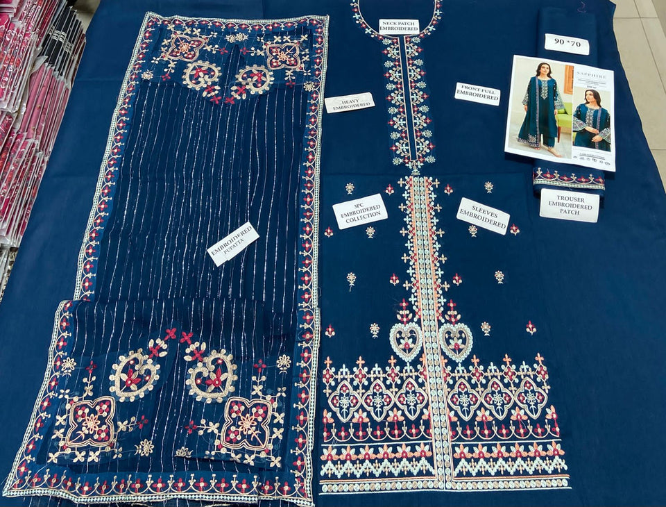 3pc Embroidery dress